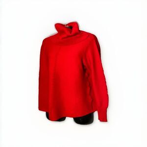 Lyn Woman Women's Cowl Neck Sweater 1X Red‎ 15% Nylon
